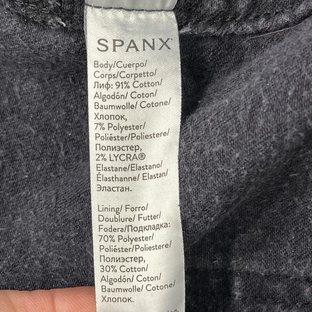 Spanx High Rise Skinny Ankle Jeans Women XL Black Pull On Stretch Tapered 20278R